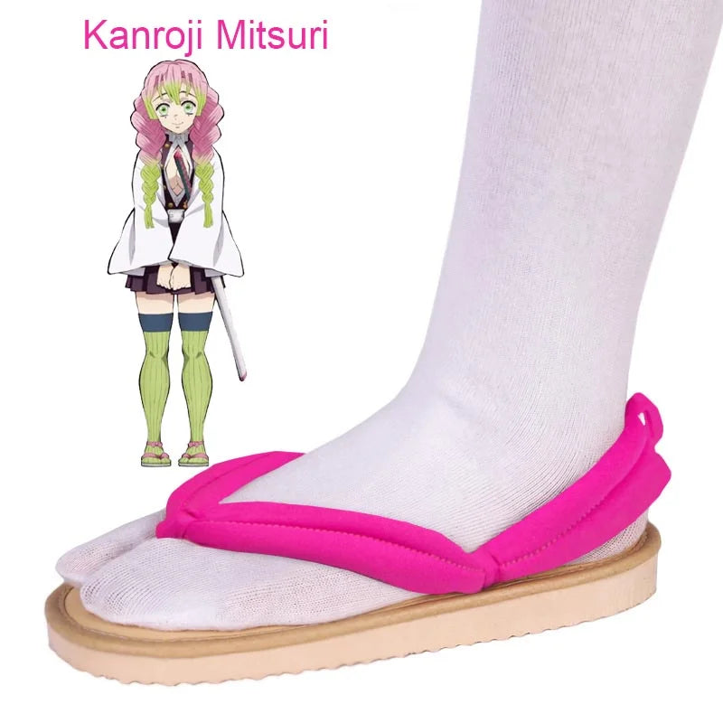 Anime Cosplay Tanjirou Kamado Nezuko Geta Clogs Demon Slayer:Kimetsu No Yaiba Sandals Shoes Agatsuma Zenitsu Flip Flop