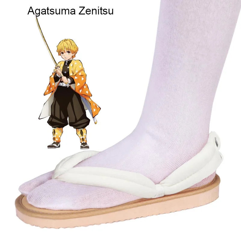 Anime Cosplay Tanjirou Kamado Nezuko Geta Clogs Demon Slayer:Kimetsu No Yaiba Sandals Shoes Agatsuma Zenitsu Flip Flop
