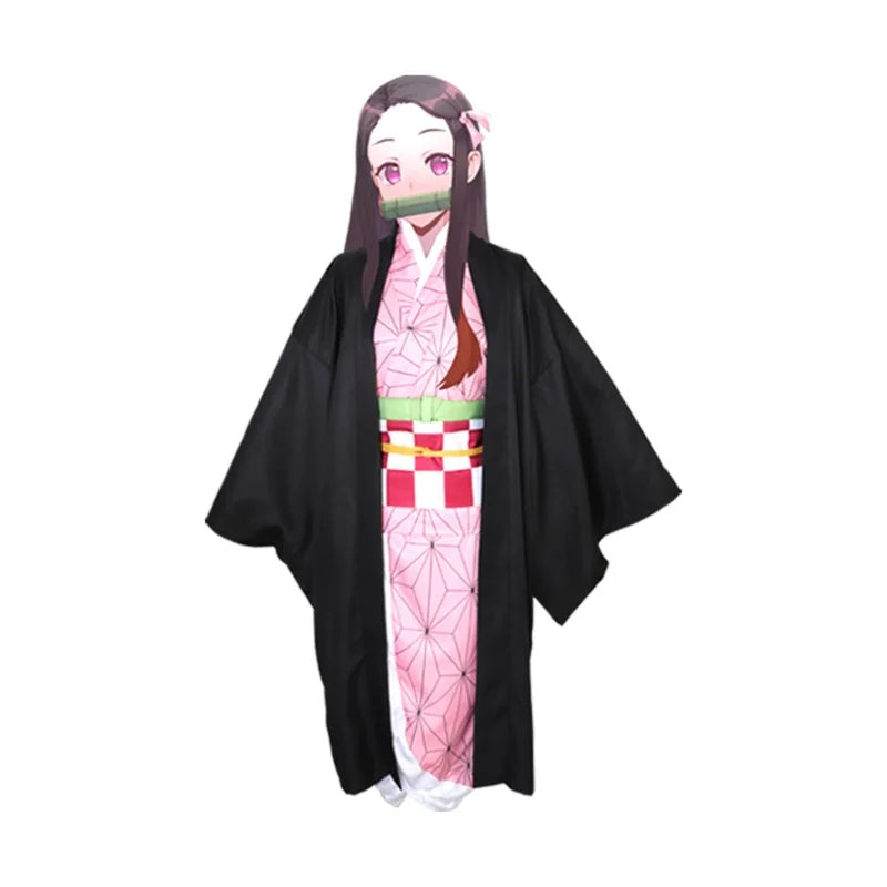 Anime Demon Slayer Kimetsu no Yaiba Kamado Nezuko Costume Cosplay Earrings Figure Mask Keychain Shoes Wig Tooth Adult Kids Women - Macchar Cosplay Catalogue -