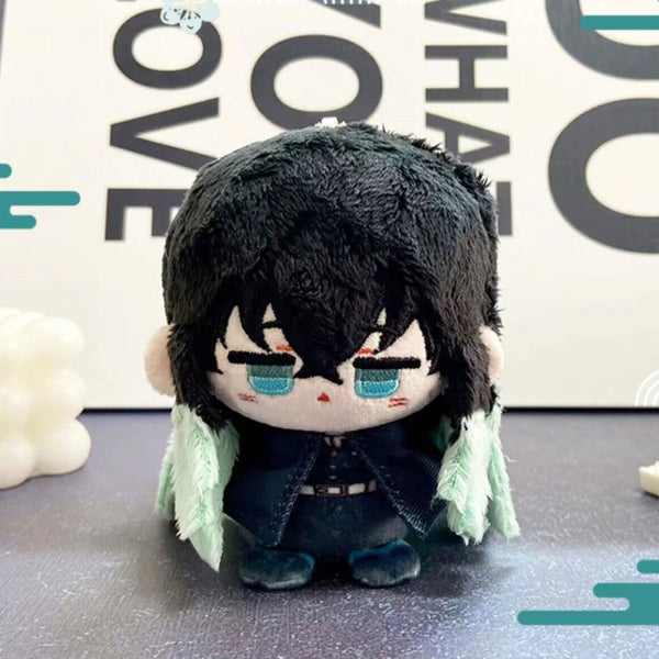 Cute 12CM Anime Demon Slayer Tokitou Muichirou Plush Doll Pendant Keychain Kawaii Backpack Decor