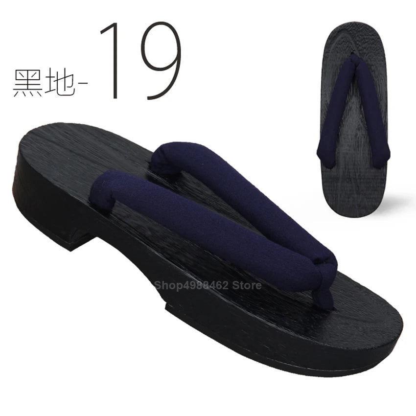 Japanese Geta Clogs Kamado Tanjirou Halloween Anime Demon Slayer:kimetsu No Yaiba Cosplay Slippers Samurai Wooden Sandals Shoes - Macchar Cosplay Catalogue -