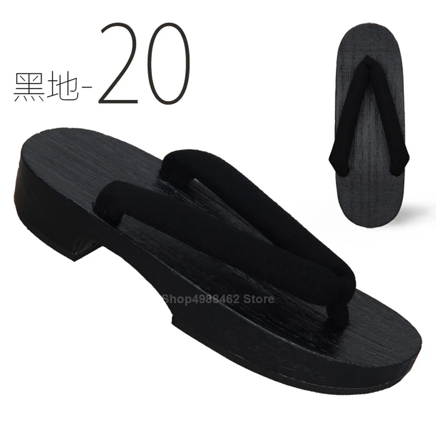Japanese Geta Clogs Kamado Tanjirou Halloween Anime Demon Slayer:kimetsu No Yaiba Cosplay Slippers Samurai Wooden Sandals Shoes - Macchar Cosplay Catalogue -