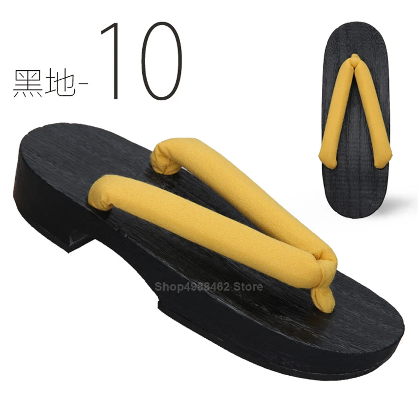 Japanese Geta Clogs Kamado Tanjirou Halloween Anime Demon Slayer:kimetsu No Yaiba Cosplay Slippers Samurai Wooden Sandals Shoes - Macchar Cosplay Catalogue -