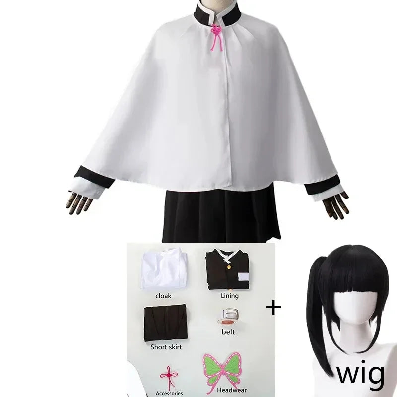 Kanao Tsuyuri Cosplay Costume Wig Anime Kimetsu Cosplay Halloween Party Outfit for Women Girls - Macchar Cosplay Catalogue -