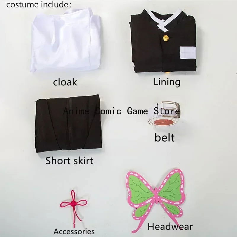 Kanao Tsuyuri Cosplay Costume Wig Anime Kimetsu Cosplay Halloween Party Outfit for Women Girls - Macchar Cosplay Catalogue -