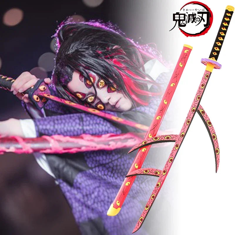 104cm Demon Slayer Kokushibo Katana Anime Kimetsu No Yaiba Kokushibo Cosplay Prop Ninja Japanese Samurai Sword Wooden Katana Toy | Cosplay Props | Cosplay, Demon Slayer, Japanese, replica, sword | Macchar Cosplay Catalogue