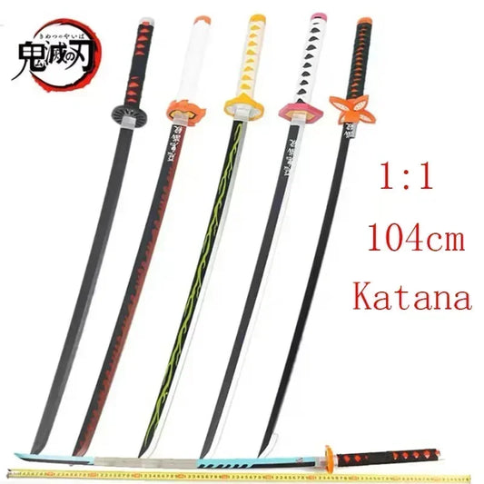 104cm Demon Slayer Tanjirou Katana Sword Japanese Sword Killer Devil Katana Blade Diffuser Cosplay Prop Real Size Anime Toys | Macchar Cosplay Catalogue