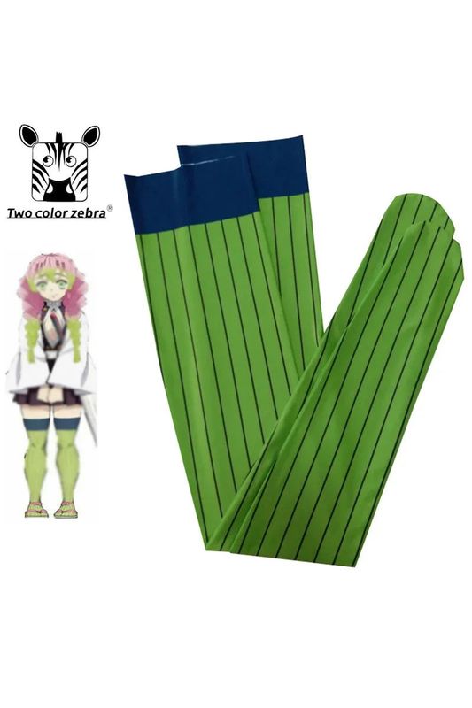 2022 Kimetsu no Yaiba Demon Slayer Kanroji Mitsuri Halloween Christmas Xmas Cosplay Costume Women Over Knee Socks Stockings | Macchar Cosplay Catalogue