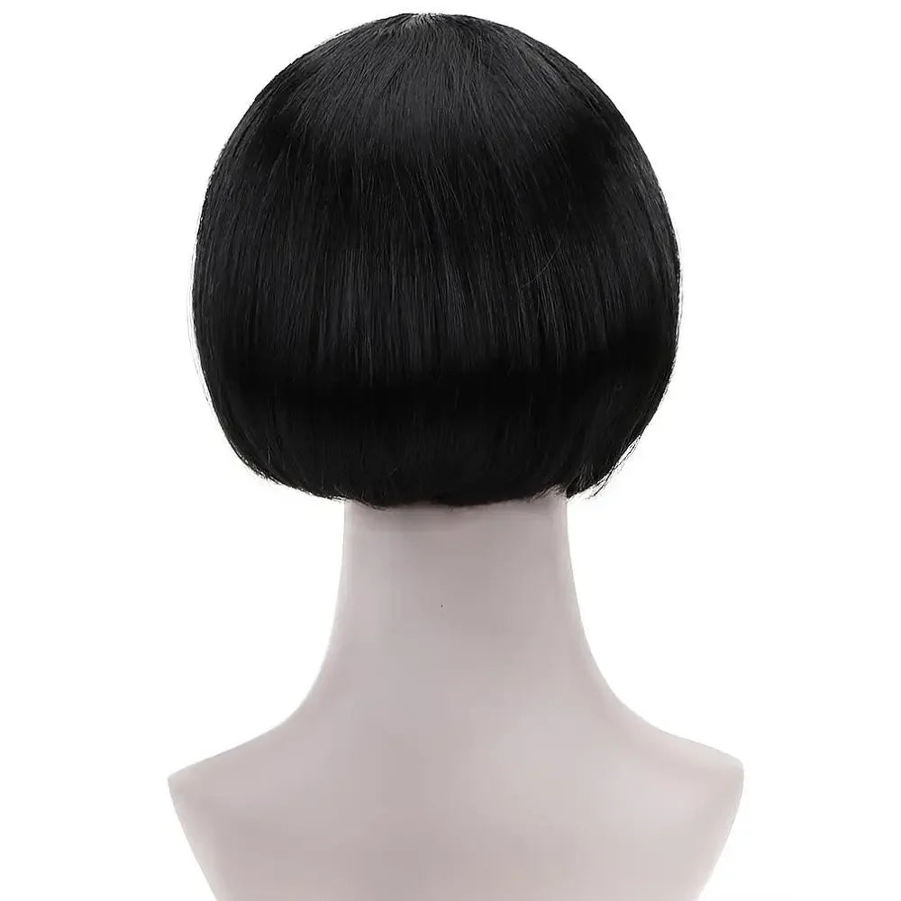 10" Synthetic Bob Wig with Bangs for Black Women - Natural Look, Vibrant Colors for Cosplay & Everyday Style