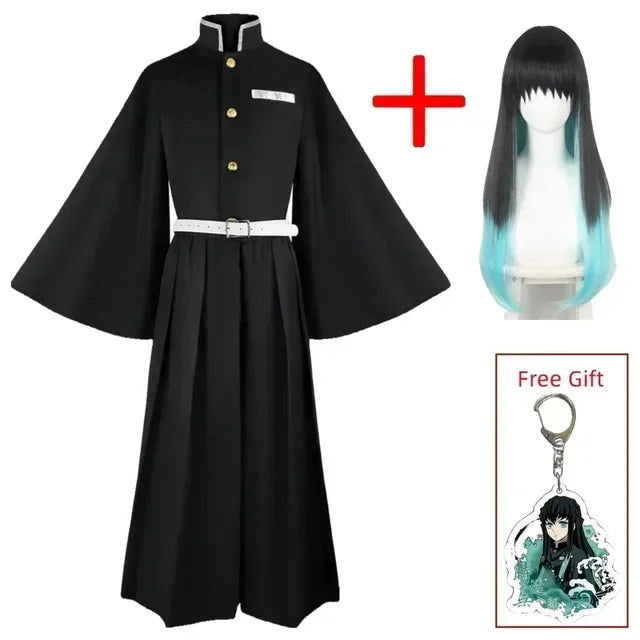 Adult Girl Aime Tokitou Muichirou Cosplay Costume Demon Slayer Cosplay Kimetsu No Yaiba Kisatsutai Uniform Wig Halloween Costume - Macchar Cosplay Catalogue  - 