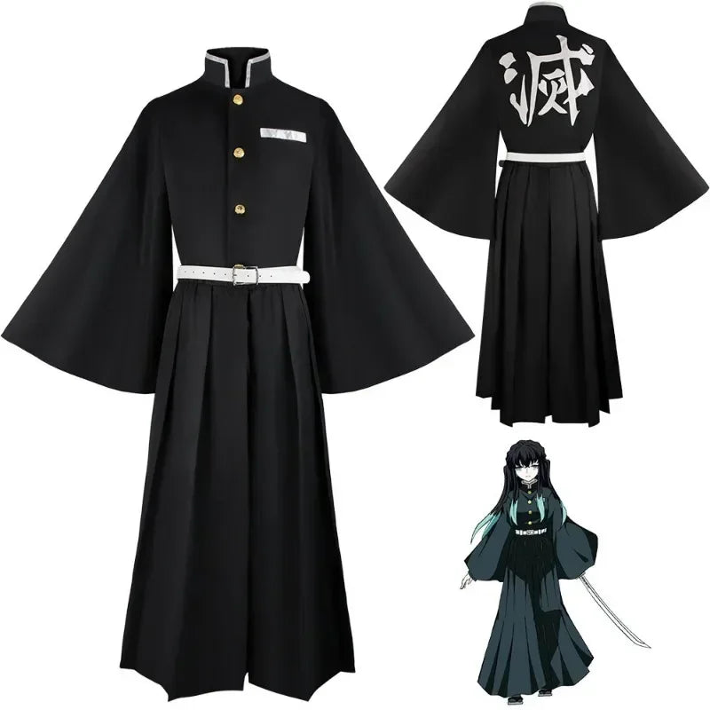 Adult Girl Aime Tokitou Muichirou Cosplay Costume Demon Slayer Cosplay Kimetsu No Yaiba Kisatsutai Uniform Wig Halloween Costume - Macchar Cosplay Catalogue  - 