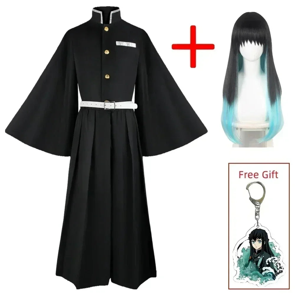 Adult Girl Aime Tokitou Muichirou Cosplay Costume Demon Slayer Cosplay Kimetsu No Yaiba Kisatsutai Uniform Wig Halloween Costume | Macchar Cosplay Catalogue