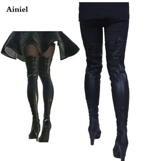 Ainiel  NieR: Automata YoRHa No.2 Type B Cosplay Shoes 2B Cosplay Boots for Women Girl Halloween High Heels Shoes Custom made | Macchar Cosplay Catalogue