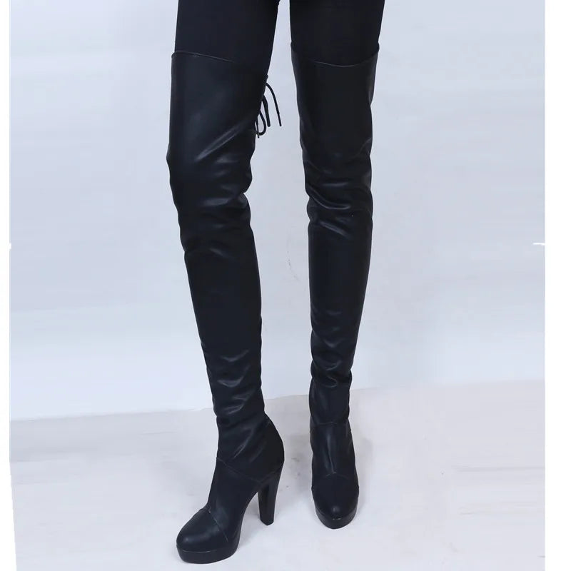 Ainiel NieR: Automata YoRHa No.2 Type B Cosplay Shoes 2B Cosplay Boots for Women Girl Halloween High Heels Shoes Custom