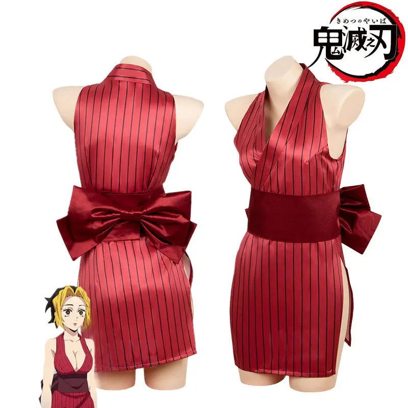 Anime  Season 2 Suma Hinatsuru Makio Cosplay Costume Uzui Tengen Wives Uniform Sexy Dress Entertainment District Arc - Macchar Cosplay Catalogue  - 