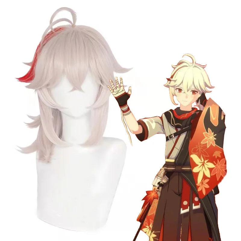 Kazuha Cosplay Wig Genshin Impact Kazuha Cosplay Wig High Temperature Silk Rose Inner Mesh Wig Halloween Party for Women | Macchar Cosplay Catalogue 