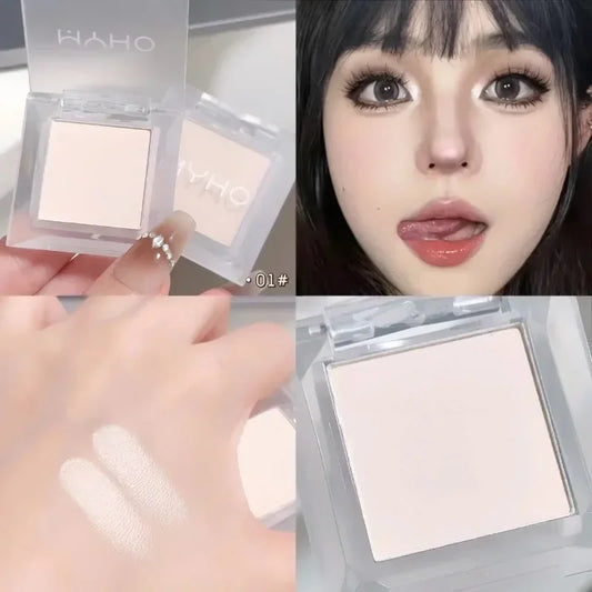 Matte White Face Highlighter Palette Pearly Jade Smokey Eyeshadow Palette Multifunctional Brighten Face Eye Makeup Cosmetics | Macchar Cosplay Catalogue
