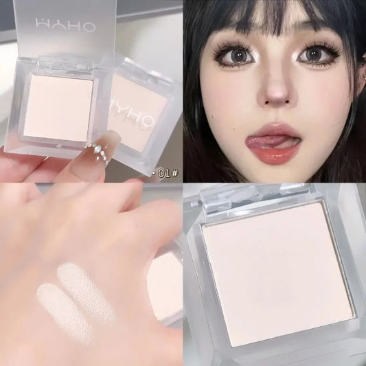 Matte White Face Highlighter Palette Pearly Jade Smokey Eyeshadow Palette Multifunctional Brighten Face Eye Makeup Cosmetics | Macchar Cosplay Catalogue