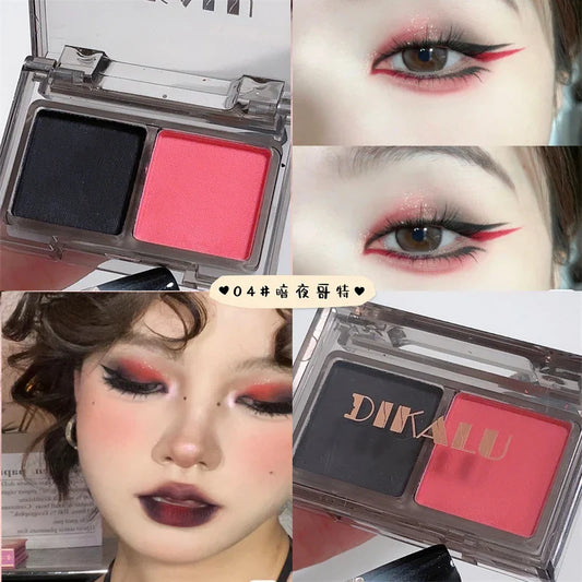 Waterproof Red Black Eyeshadow Palette Makeup Lasting Easy To Color Matte Eye Shadow Pressed Glitter Eyeshadow Korean Cosmetics | Macchar Cosplay Catalogue